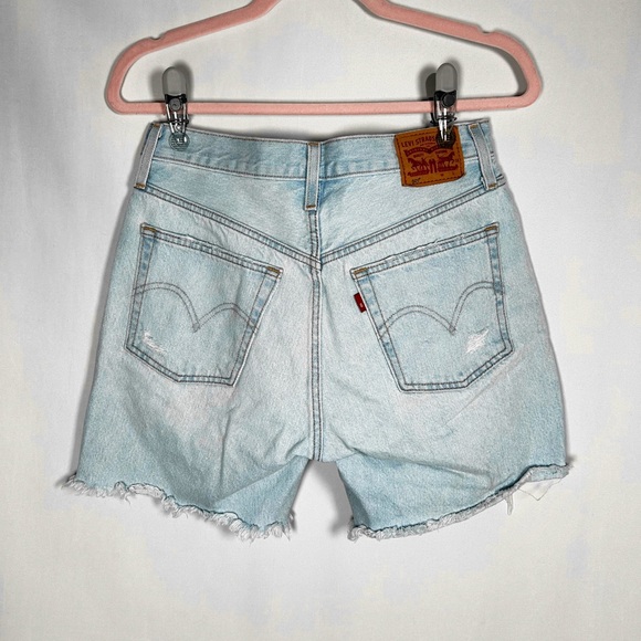 Levi's 501 Light Wash High-Waist Denim Shorts - Picture 4 of 6